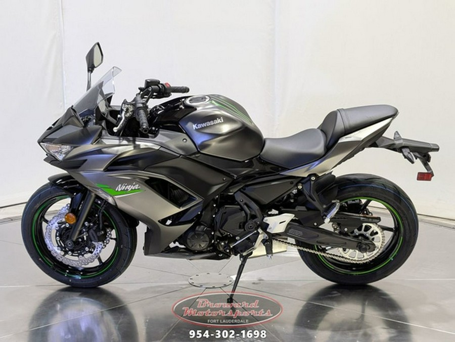 2024 Kawasaki Ninja 650 Metallic Matte Graphenesteel GrayEbony