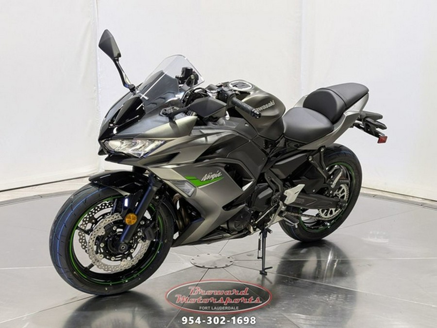 2024 Kawasaki Ninja 650 Metallic Matte Graphenesteel GrayEbony