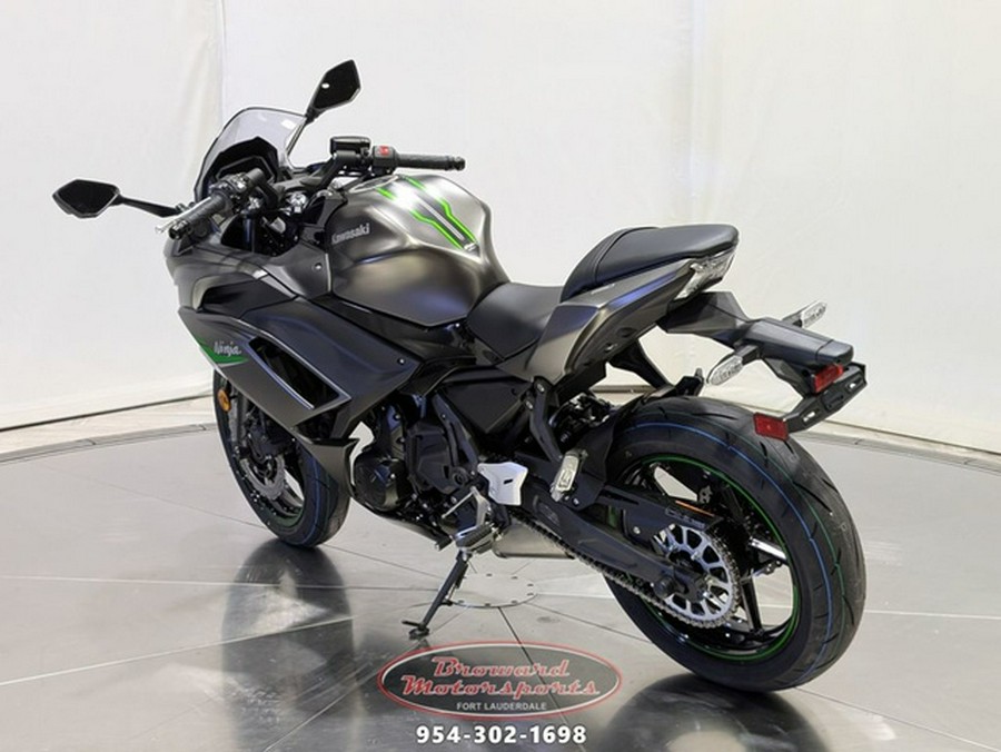 2024 Kawasaki Ninja 650 Metallic Matte Graphenesteel GrayEbony