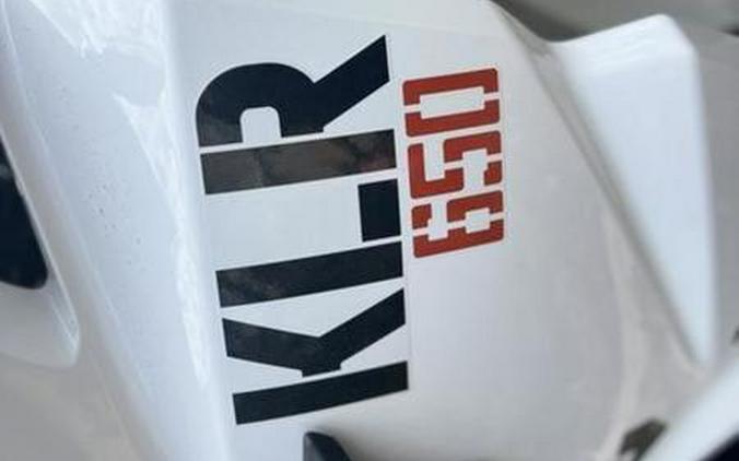 2025 Kawasaki KLR®650 Pearl Crystal White/Metallic Carbon Gray ABS