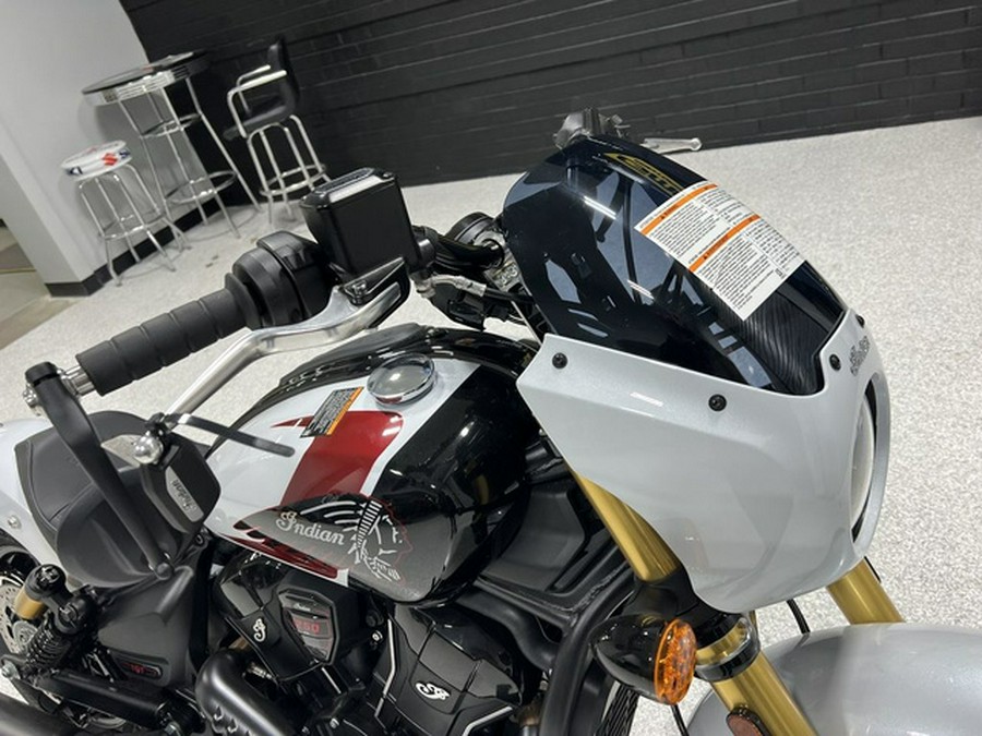 2025 Indian 101 Scout Ghost White Metallic With Graphics