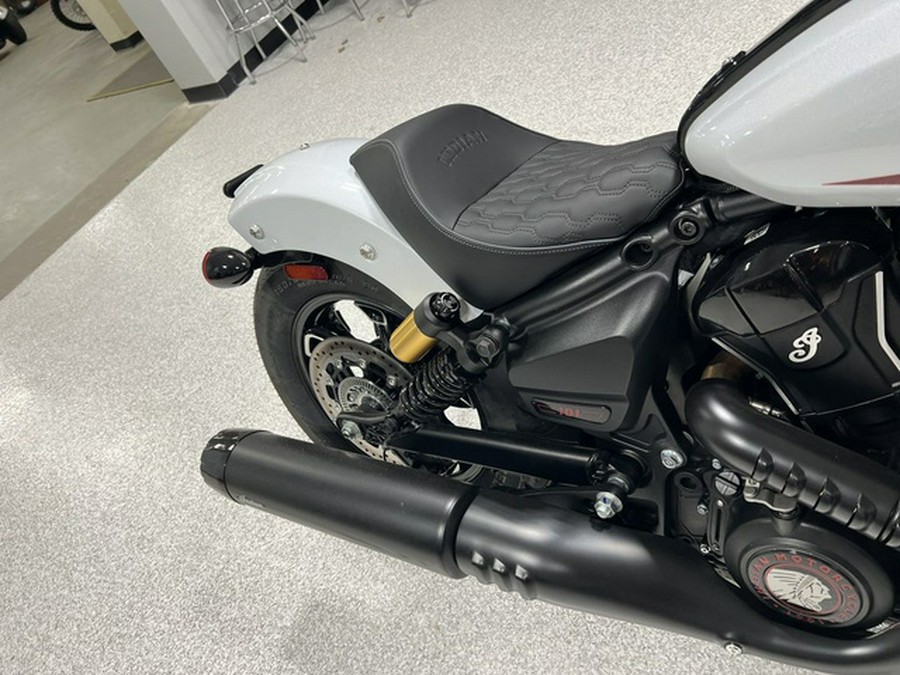 2025 Indian 101 Scout Ghost White Metallic With Graphics
