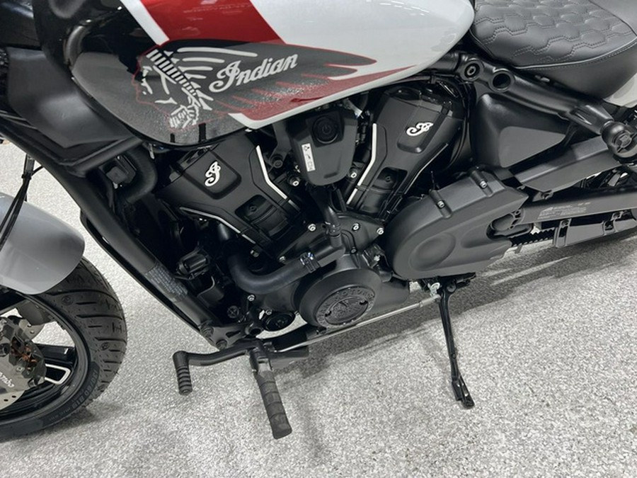 2025 Indian 101 Scout Ghost White Metallic With Graphics