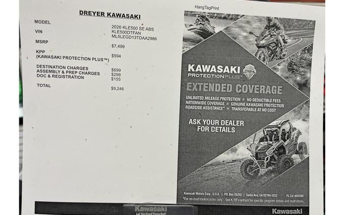 2026 Kawasaki KLE500DTFAN