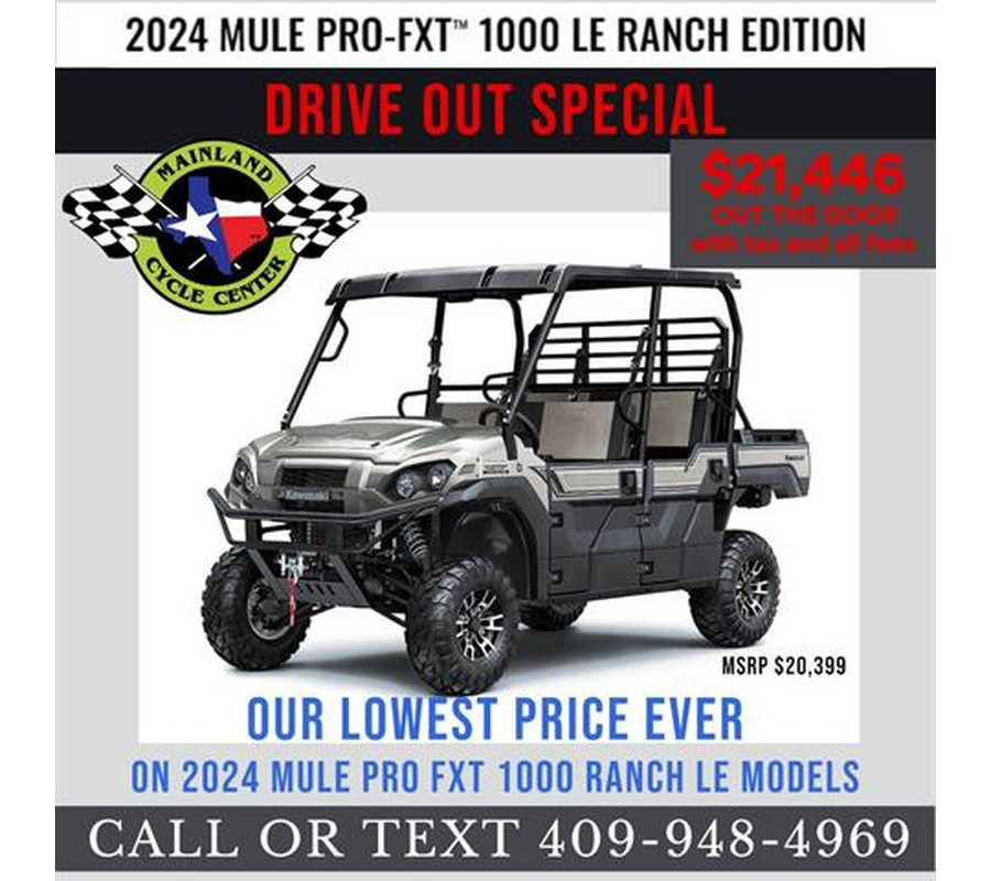 2024 Kawasaki Mule PRO-FXT 1000 LE Ranch Edition