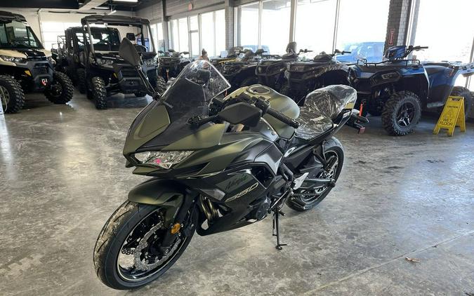 2024 Kawasaki Ninja® 650 ABS Metallic Covert Green/Metallic Spark Black