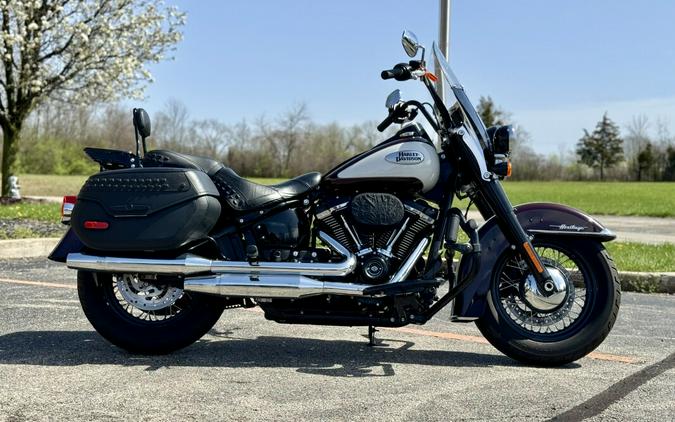 CERTIFIED PRE-OWNED 2021 Harley-Davidson Heritage Classic 114 Midnight Crimson/Stone Washed FLHCS