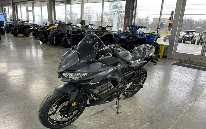 2024 Kawasaki Ninja® 650 Metallic Matte Dark Gray/Metallic Spark Black