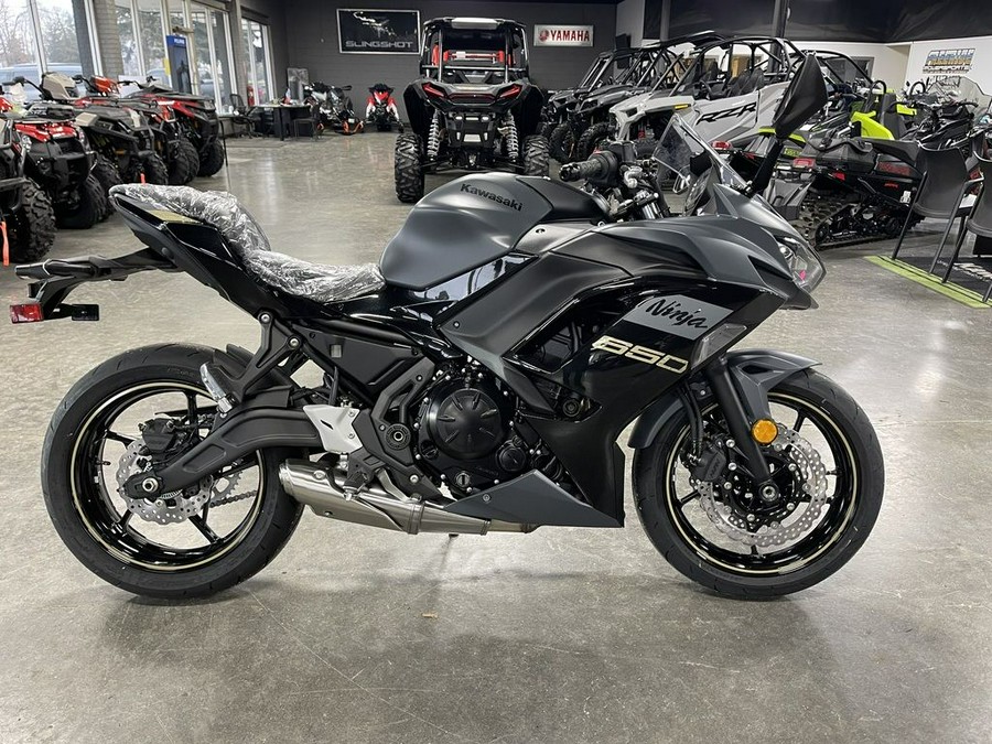 2024 Kawasaki Ninja® 650 Metallic Matte Dark Gray/Metallic Spark Black