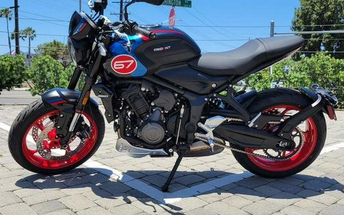 2026 Triumph Trident 660 Triple Tribute Edition Sapphire Black and Cobalt Blue