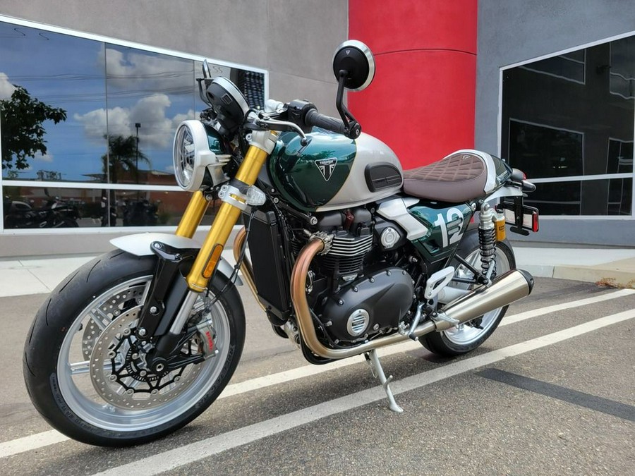 2027 TRIUMPH Speed Twin 1200 Cafe Racer Edition Aluminium silver / Competition green