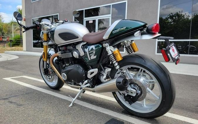 2027 Triumph Speed Twin 1200 Cafe Racer Edition Aluminium silver / Competition green