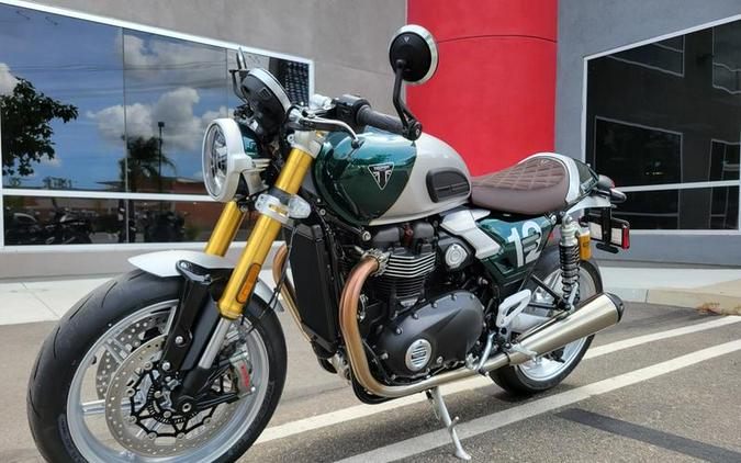 2027 Triumph Speed Twin 1200 Cafe Racer Edition Aluminium silver / Competition green