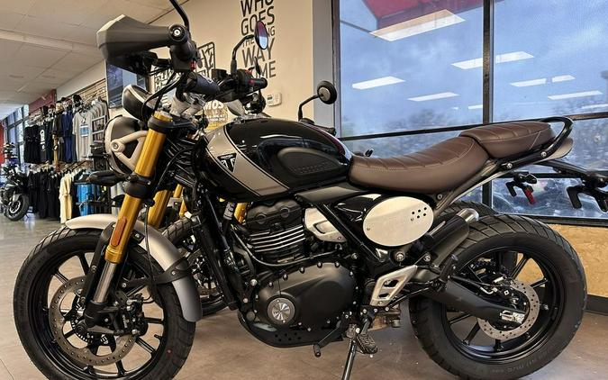 2024 Triumph Scrambler 400 X Phantom Black / Silver Ice