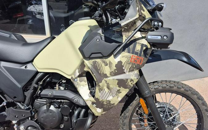 2025 Kawasaki KLR®650 Adventure ABS Cypher Camo Beige