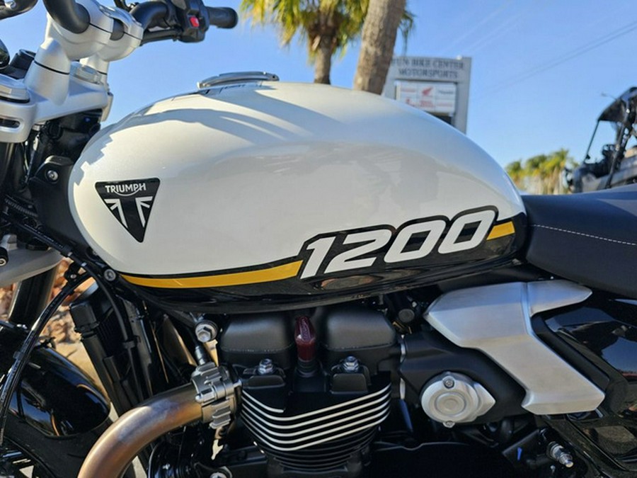 2025 Triumph Speed Twin 1200 Crystal White/Sapphire Black