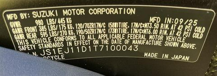 2026 Suzuki Hayabusa Special Edition