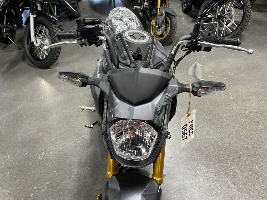 2024 Kawasaki Z125 PRO Cypher Camo Gray Matte/Metallic Matte Carbon Gray