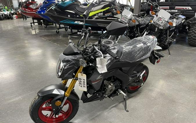 2024 Kawasaki Z125 PRO Cypher Camo Gray Matte/Metallic Matte Carbon Gray