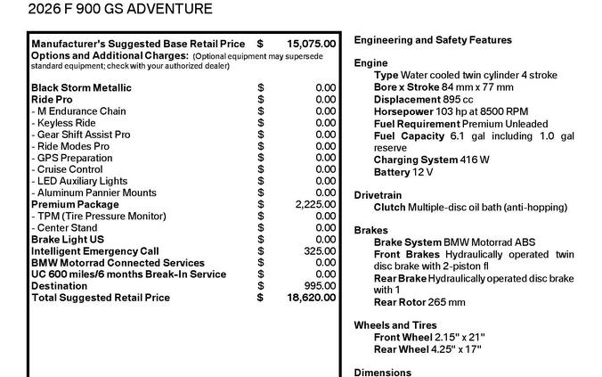 2026 BMW F 900 GS ADVENTURE