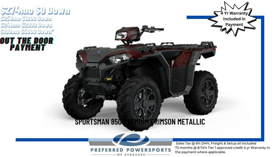 2024 Polaris Industries Sportsman 850 Premium Crimson Metallic