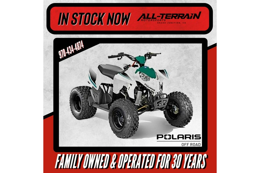 2024 Polaris Industries Outlaw 110 EFI - Bright White / Radiant Green
