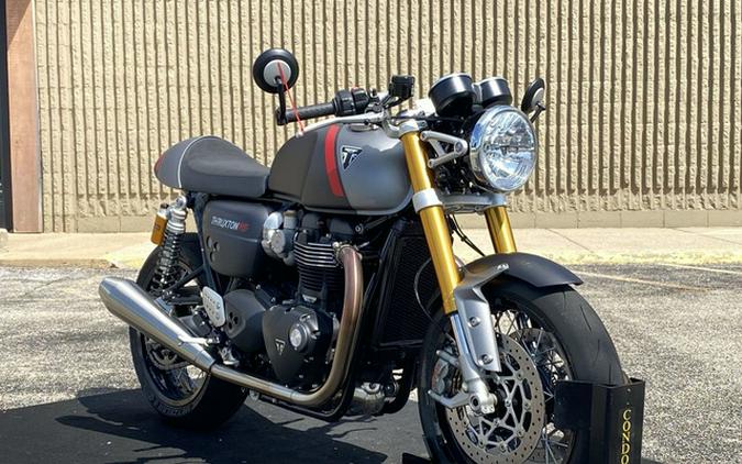 2020 Triumph Thruxton RS Matt Storm Grey and Silver Ice RS Jet Black