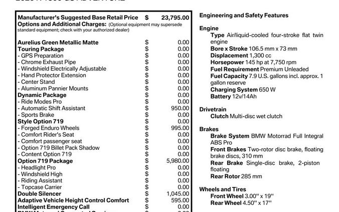 2026 BMW Motorrad R 1300 GS Adventure | $2,500 Cash Rebate