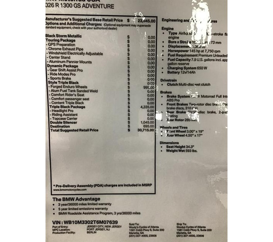 2026 BMW R 1300 GS Adventure