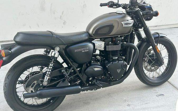 2020 Triumph Bonneville T100 Black Matte Irostone/Matte Black