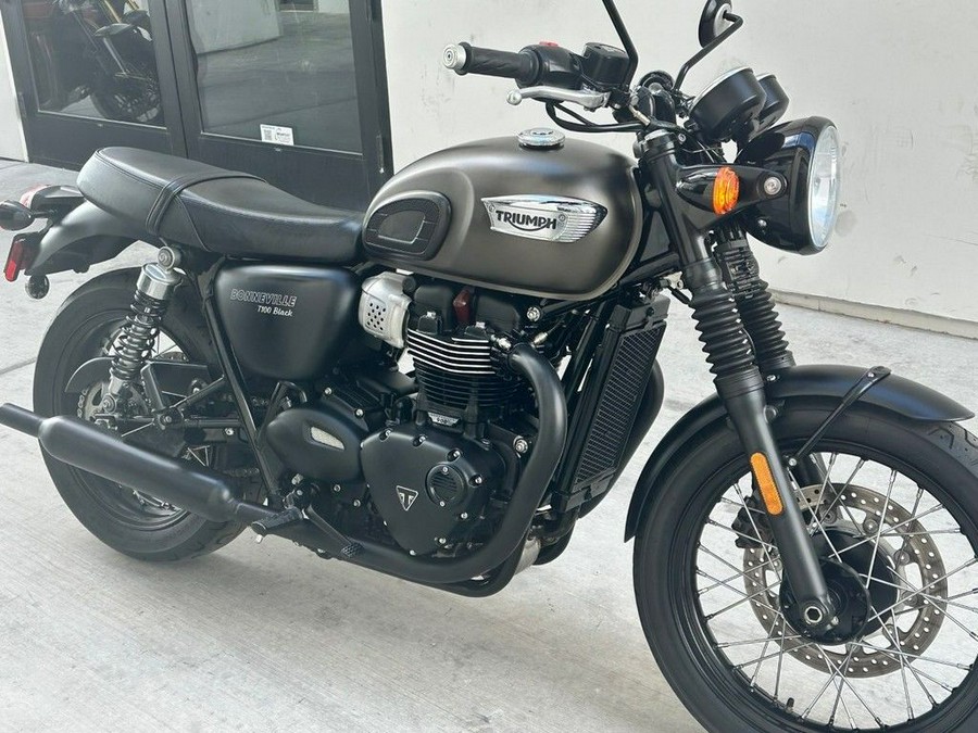 2020 Triumph Bonneville T100 Black Matte Irostone/Matte Black