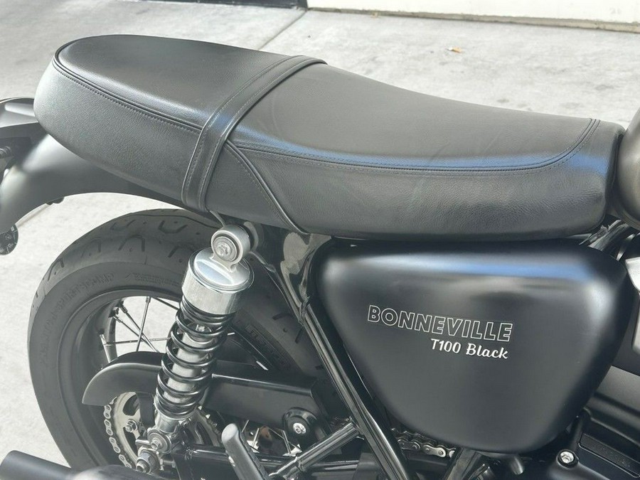 2020 Triumph Bonneville T100 Black Matte Irostone/Matte Black