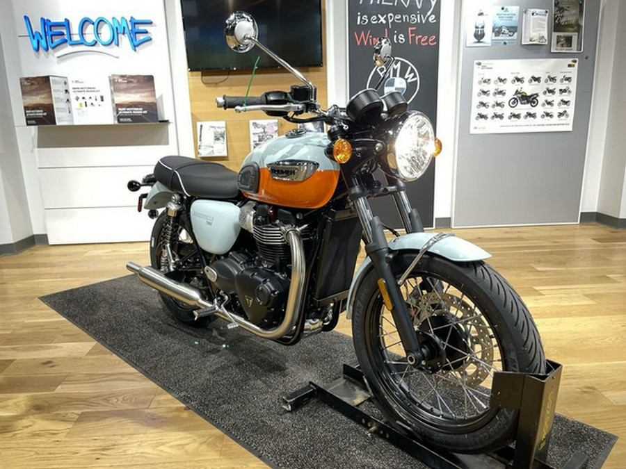 2023 Triumph BONNEVILLE T100 Meriden Blue Tangerine