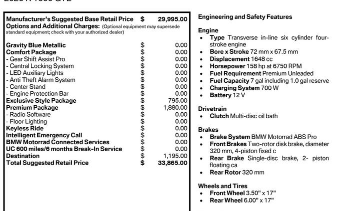 2026 BMW K 1600 GTL