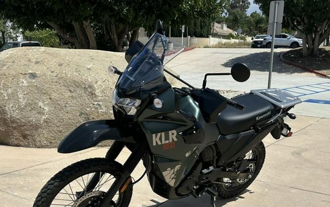 2025 Kawasaki KLR650 Metallic Matte Old School Green