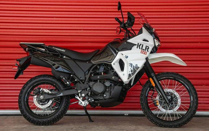 2025 Kawasaki KLR650 Pearl Crystal White/Metallic Carbon Gray Pearl Crystal WhiteMetallic Carbon Gray A