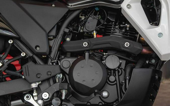 2025 Kawasaki KLR®650 Pearl Crystal White/Metallic Carbon Gray