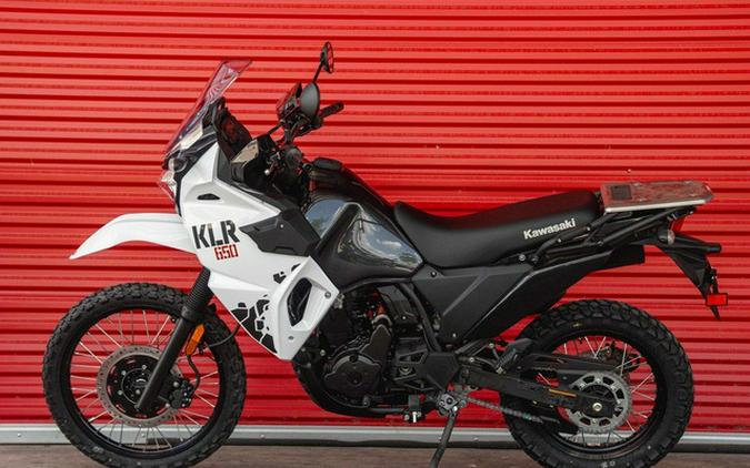 2025 Kawasaki KLR650 Pearl Crystal White/Metallic Carbon Gray Pearl Crystal WhiteMetallic Carbon Gray A