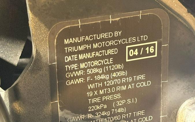 2017 Triumph Tiger Explorer XRT