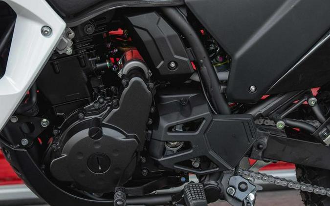 2025 Kawasaki KLR®650 Pearl Crystal White/Metallic Carbon Gray