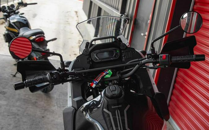 2025 Kawasaki KLR®650 Pearl Crystal White/Metallic Carbon Gray