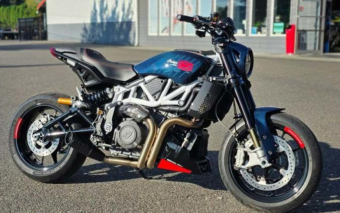 2024 Indian FTR X 100% R Carbon Blue Candy Carbon