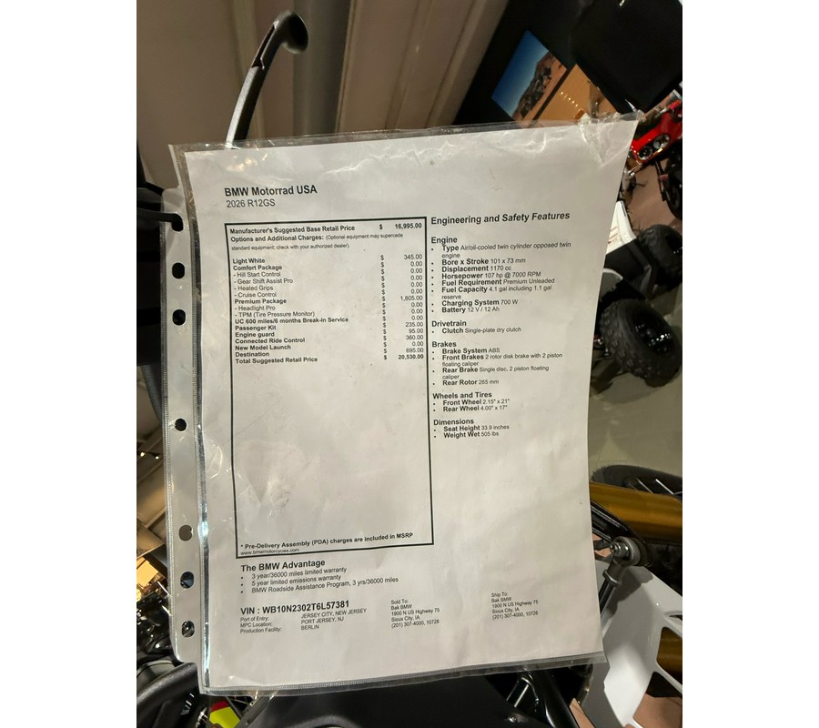 2026 BMW R 12 G/S