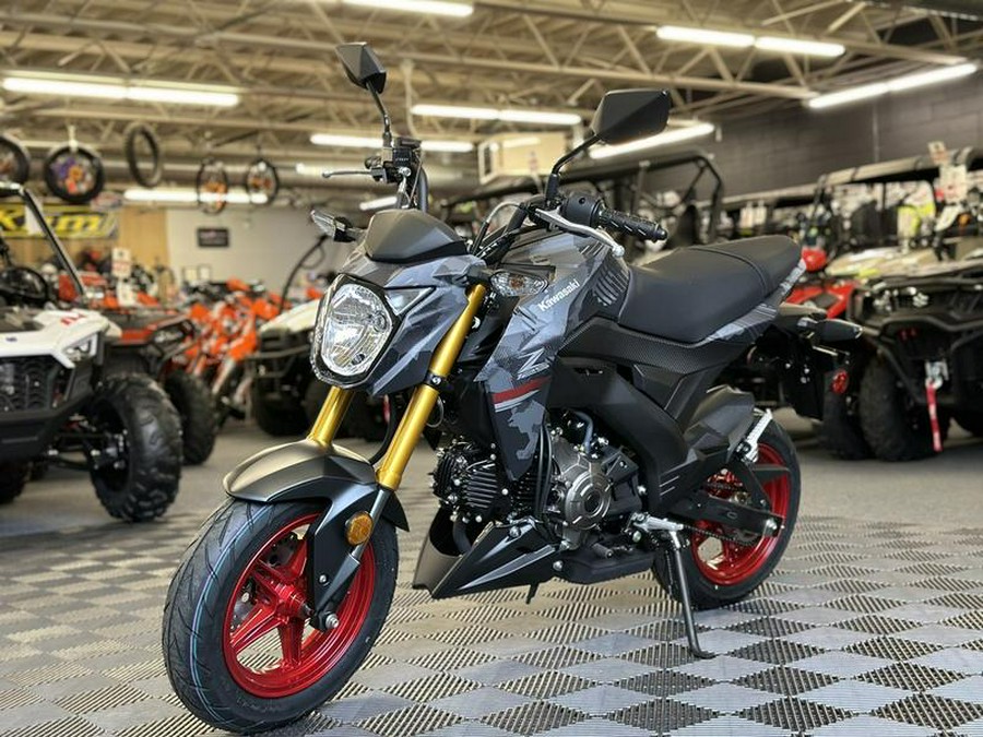 2024 Kawasaki Z125 PRO Cypher Camo Gray Matte/Metallic Matte Carbon Gray