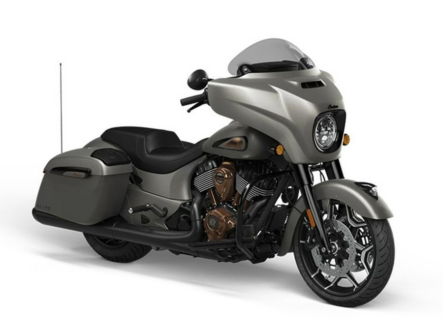 2022 Indian Chieftain Elite Heavy Metal Smoke with Polished B