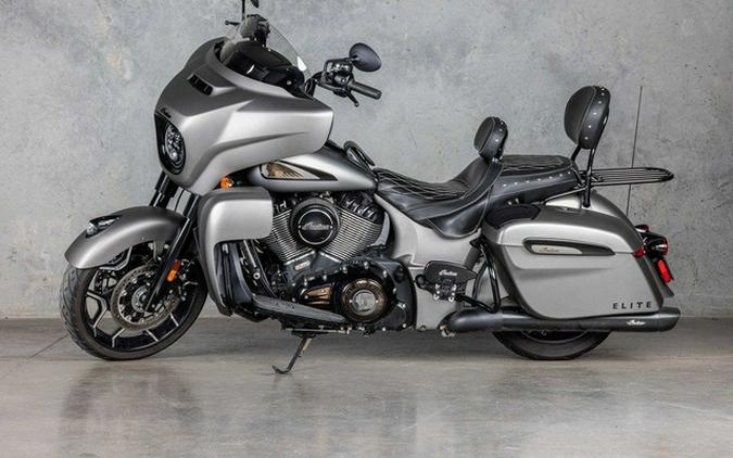 2022 Indian Chieftain Elite Heavy Metal Smoke with Polished B