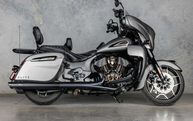2022 Indian Chieftain Elite Heavy Metal Smoke with Polished B