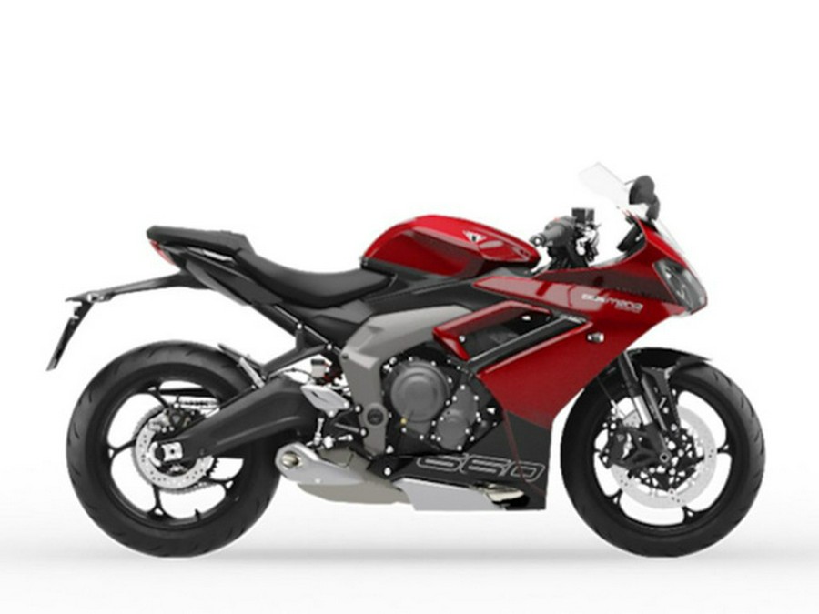 2025 Triumph Daytona 660 Carnival Red/Sapphire Black 660 Snowdonia WhiteSapphire Black