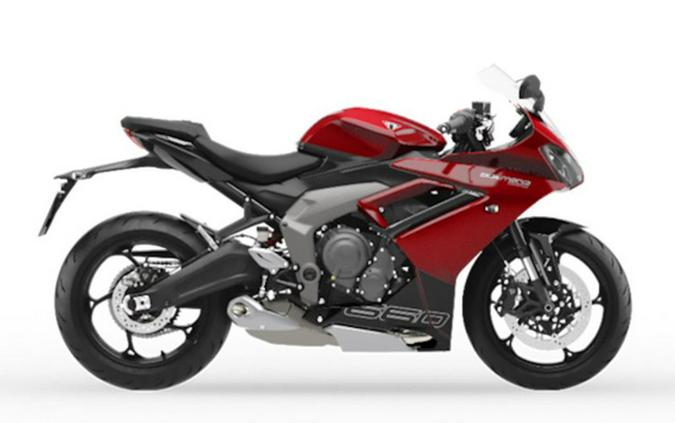2025 Triumph Daytona 660 Carnival Red/Sapphire Black 660 Snowdonia WhiteSapphire Black