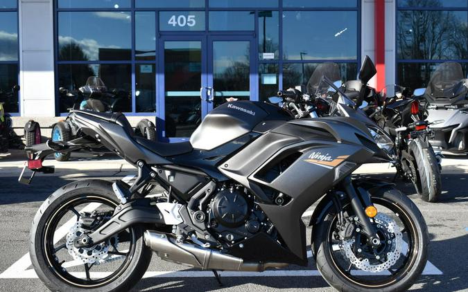 2023 Kawasaki Ninja® 650 Metallic Matte Graphenesteel Gray/Ebony